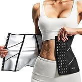 BVVU Sweat Waist Trainer Trimmer for Women Corset Cincher Underbust Latex Sport Girdle Body Shaper for Workout