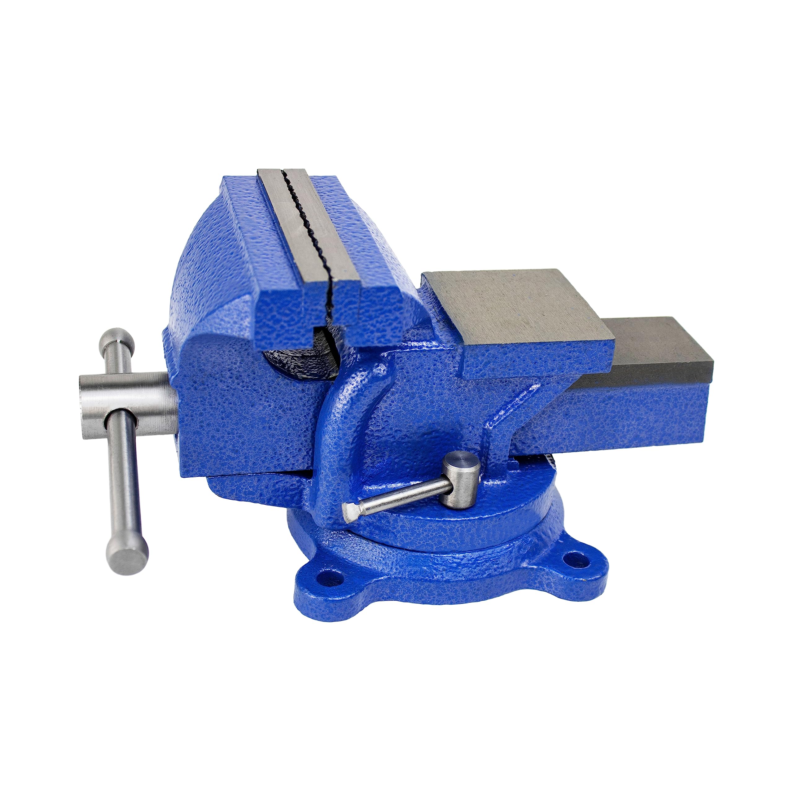 HFS(R) 5'' Heavy Duty Bench Vise Anvil Forged, 360 Swivel Locking Base Desktop Clamp