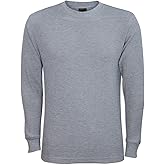 JLGUSA Men Heavy Weight Plain Thermal Long Sleeve Waffle Shirts Solid Colors