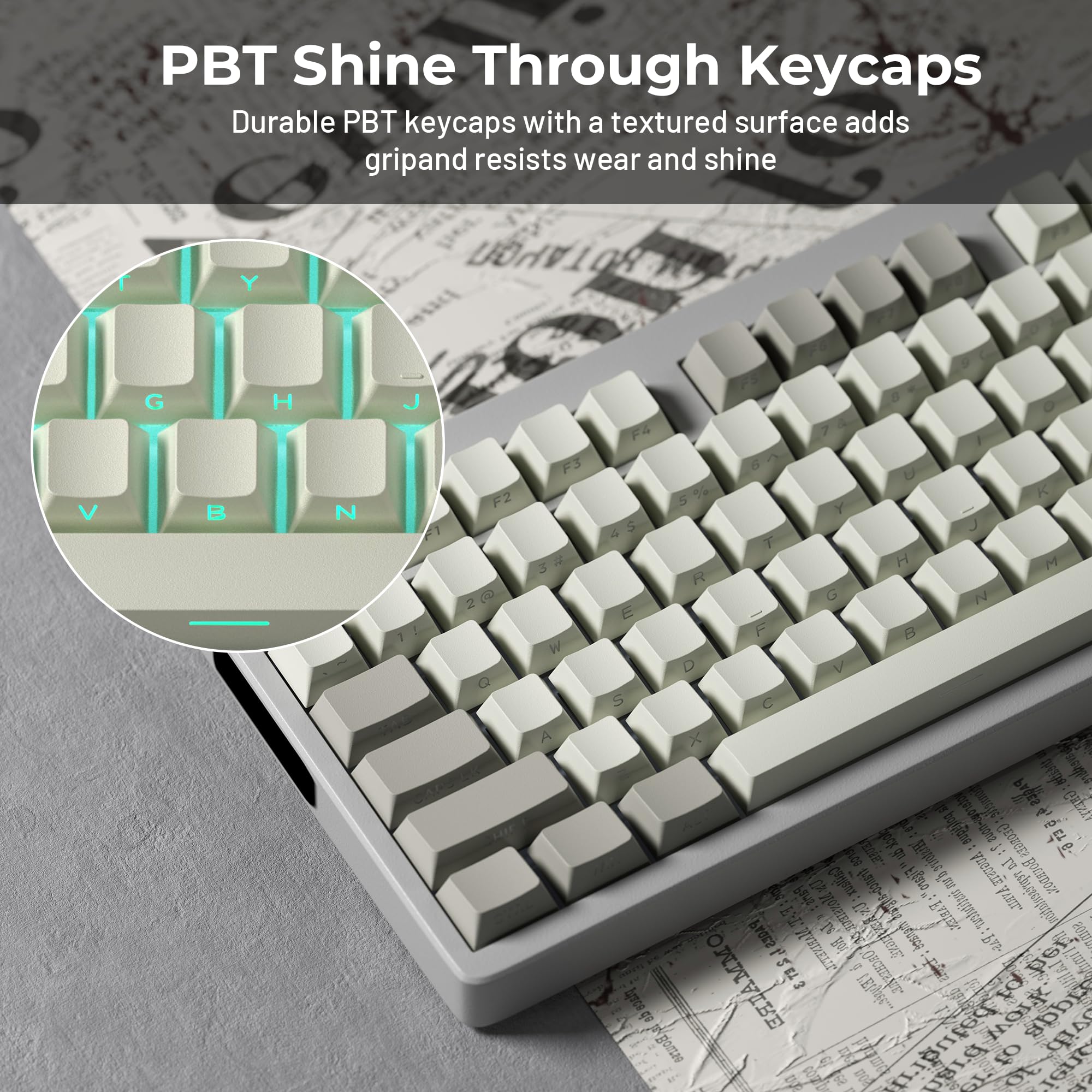 Mua XVX Shine Through Keycaps - PBT Keycaps Retro, Side Printed Keycaps ...
