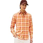 Tommy Hilfiger Mens Long Sleeve Checked Shirts in Regular Fit, Men's Button Down Shirt