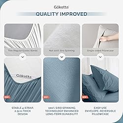 GOKOTTA 100% Rayon from Bamboo Sheets, Soft and