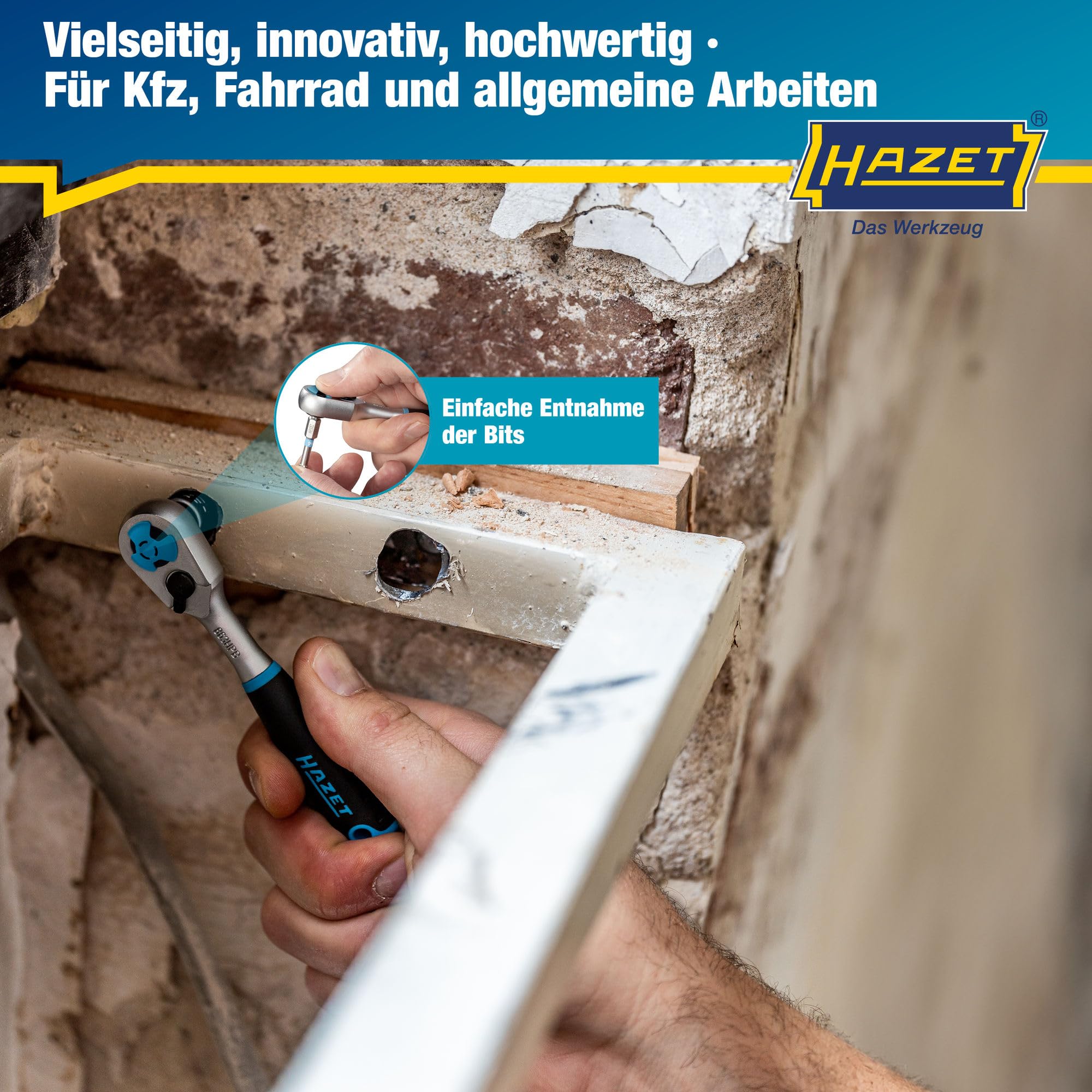 HAZET Smartcase Bit-Satz 2200SC-32 I 59-teilig, Antrieb: Sechskant 6,3 (1/4 Zoll), besonders viele Werkzeuge auf kleinstem Raum für beste Übersicht I klappbarer Werkzeug-Satz Made in Germany 5