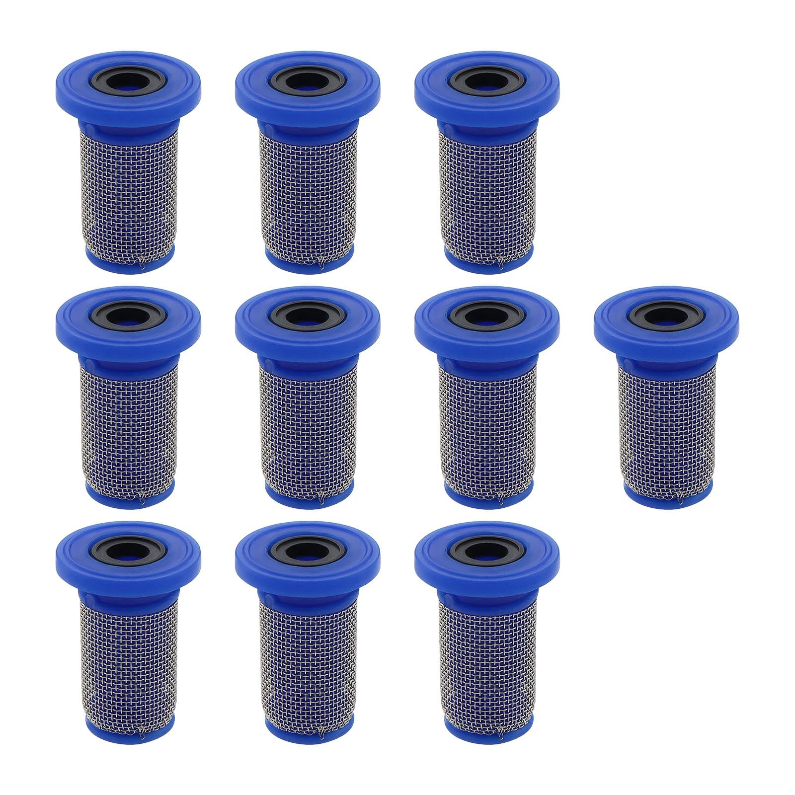 SG Store 10Pcs 50 Mesh Size Blue Spraying Nozzle Mesh Filters Top Hat Mesh Filters for KnapsackSprayer, PTO Sprayer, Line Marking Machines