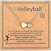 Mikovivi Sports Necklace for Women, Adjustable Gold Heart Pendant Necklace for Sports Lovers Fans Teams Jewelry Gift