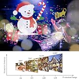 Jsdoin LED Christmas Projector Lights Moving Snowstorm Landscape Lamp Holiday view 5