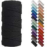 NOANTA Black Macrame Cord 3mm x 109yards, Colored