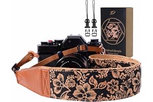 Padwa Lifestyle Cork Camera Strap,2" Full Grain Leather Ends Camera Straps for Photographers