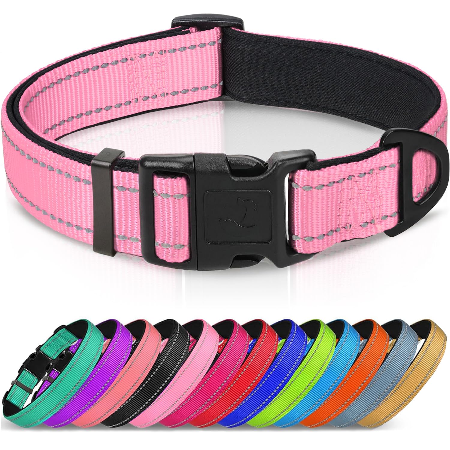 Joytale Reflective Dog Collar,Soft Neoprene Padded