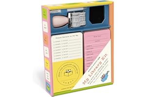 Knock Knock Kids Library Kit: 20 Card Catalog Checkout Cards, Bookplates, Date Stamp & Inkpad, 11117