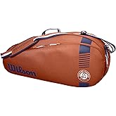Wilson Roland Garros Team Tennis Racket Bag - Clay/Navy, Holds up to 3 Rackets