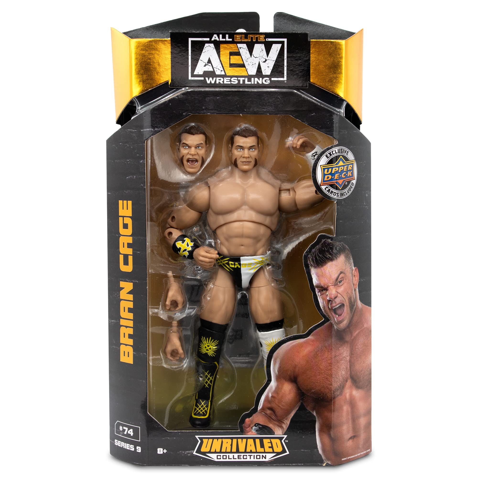 All Elite Wrestling - 6-Inch Brian Cage Figure – AEW Unrivaled Collection Series 9