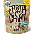EarthChimp Organic Vegan Protein Powder - with Probiotics - Non GMO, Dairy Free, Non Whey, Plant Based Protein Powder for Women and Men, Gluten Free - 52 Servings 64 Oz (Plain & Unsweetened) No Scoop