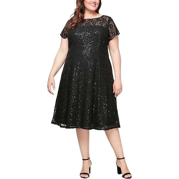 Amazon.com: City Studio Womens Plus Lace Knee-Length Fit & Flare Dress Blue  16W : Clothing, Shoes & Jewelry
