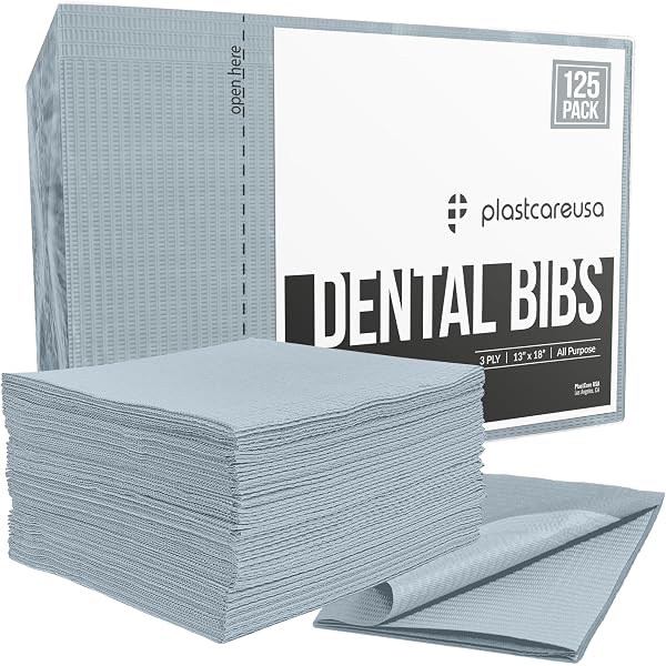 Vivid OnceBib Disposable Patient Bibs | 500-Pack Pink 13x18 Inch With Waterproof Backing