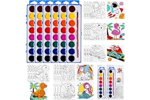 VANBLUE 24 Pack End of the Year Student Gifts Watercolor Paint Sets for Kids Washable Water Color Painting Kids with 4 x 4Inch Canvases Graduation Gifts Bulk for School Birthday Gift Exchange Graduation