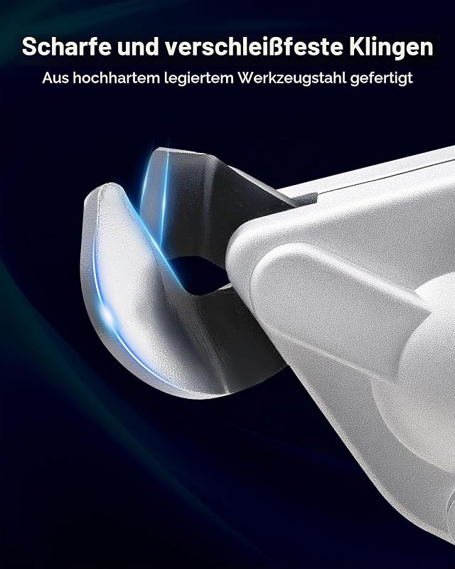 Akku Metallschere, Blechschere mit 360°-Schwenkkopf, Doppelklingen, 220 VAC 20 VDC, schneidet 1,22 mm verzinkten Stahl, 1 mm Edelstahl, Aluminium, Kunststoff, Karton, 25000 U/min