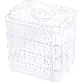 New brothread 4 Layer Stackable Clear Storage Box Organizer | Holding 80 Spools, to Store Home Embroidery &amp; Sewing Thread Spools (Spool Size Required: Height&le;2.2"; Width&le;1.69)