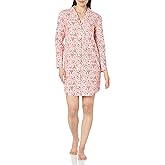Amazon Essentials Women's Woven Flannel Notch Collar Nightgown (Available in Plus Size)