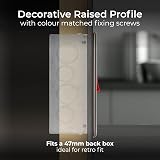 BG Electrical Nexus Metal Large Cooker Switch 45A Black Nickel LED Indicator view 3
