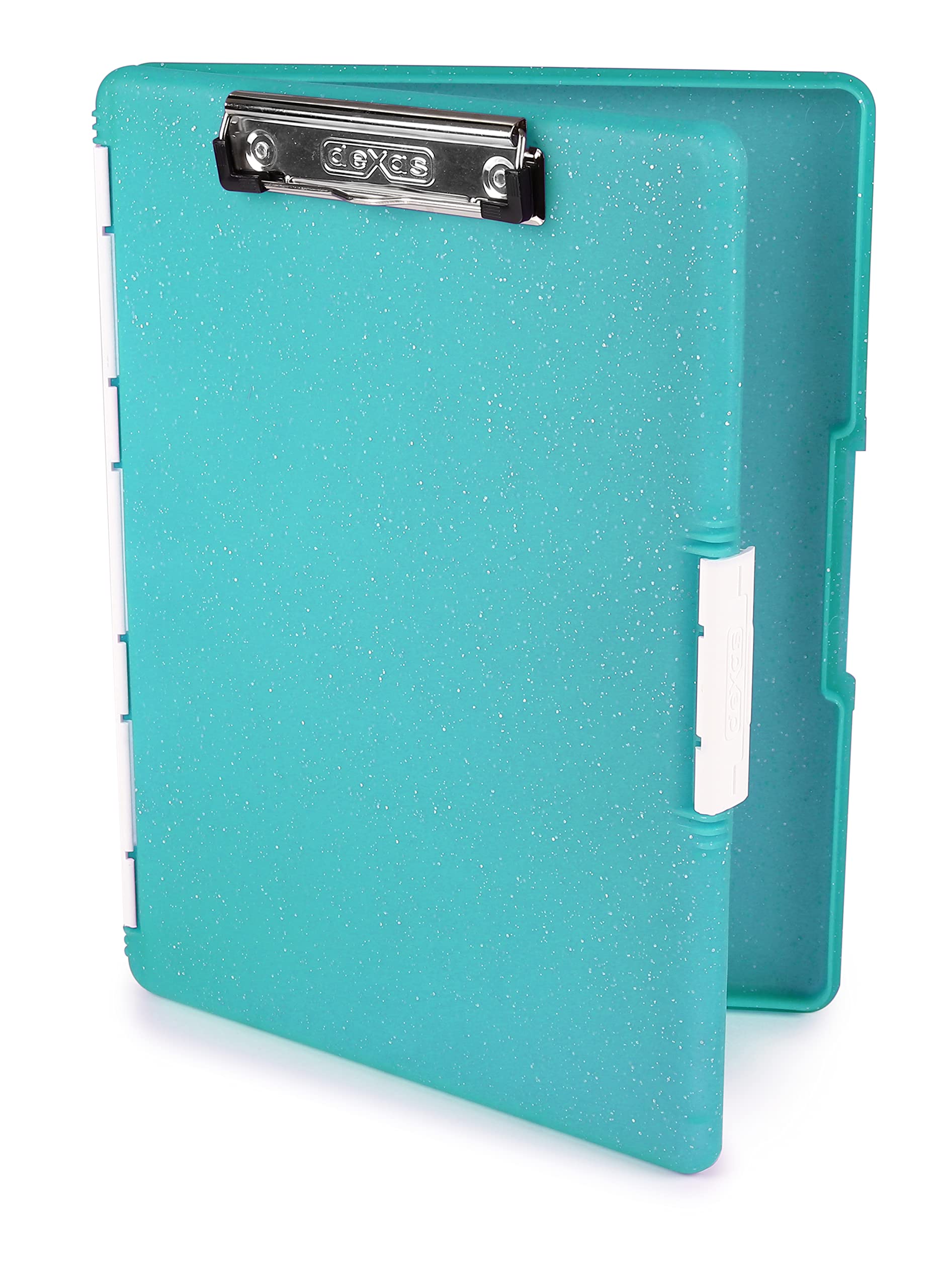Dexas Slimcase 2 Storage Clipboard with Side Opening, 12.5 x 9.5 inches, Teal Glitter 3517-320GWP — image 1