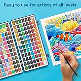ARTISTRO 168 Watercolor Paint Set with 6 brushes Metal Case Portable view 4