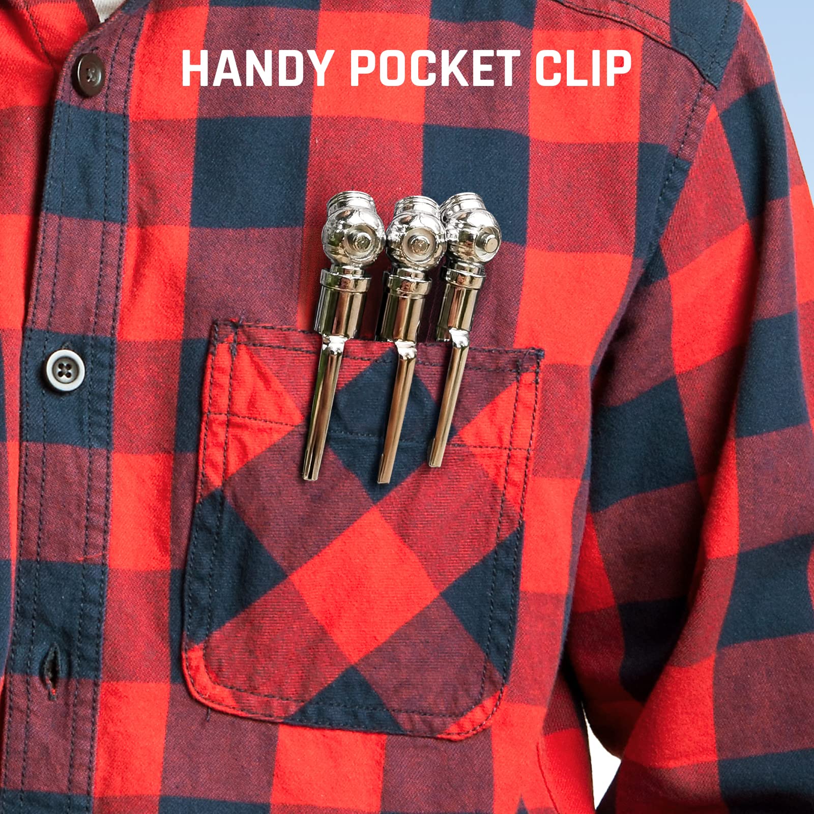 ETENWOLF Pencil Tire Pressure Gauge 10-50PSI, 10-85PSI, 20-120PSI with 24 Tire Caps, Calibrated to ANSI B40.1 Grade B(2%), Stainless Steel Body, for Cars, Pickups, RVs, Bicycles