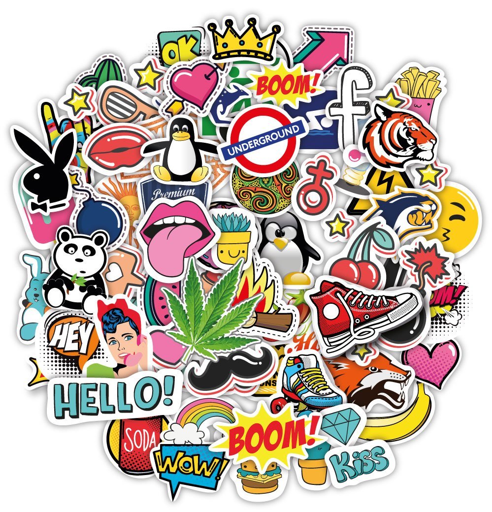 Stickerbomb Stickers Graffiti Laptop Skin Skateboard Vinyl Decals pop Art Apple iPhone macbbok Compatible
