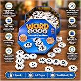 Word Strategy Game, Travel Size, Collectible Tin, Ages 8+, 1-4 Players | For Adults, Family and Kids; Board-Free Play with 100 Soft-Snap Tiles, Easy to Store and Take on Road Trips or Vacations