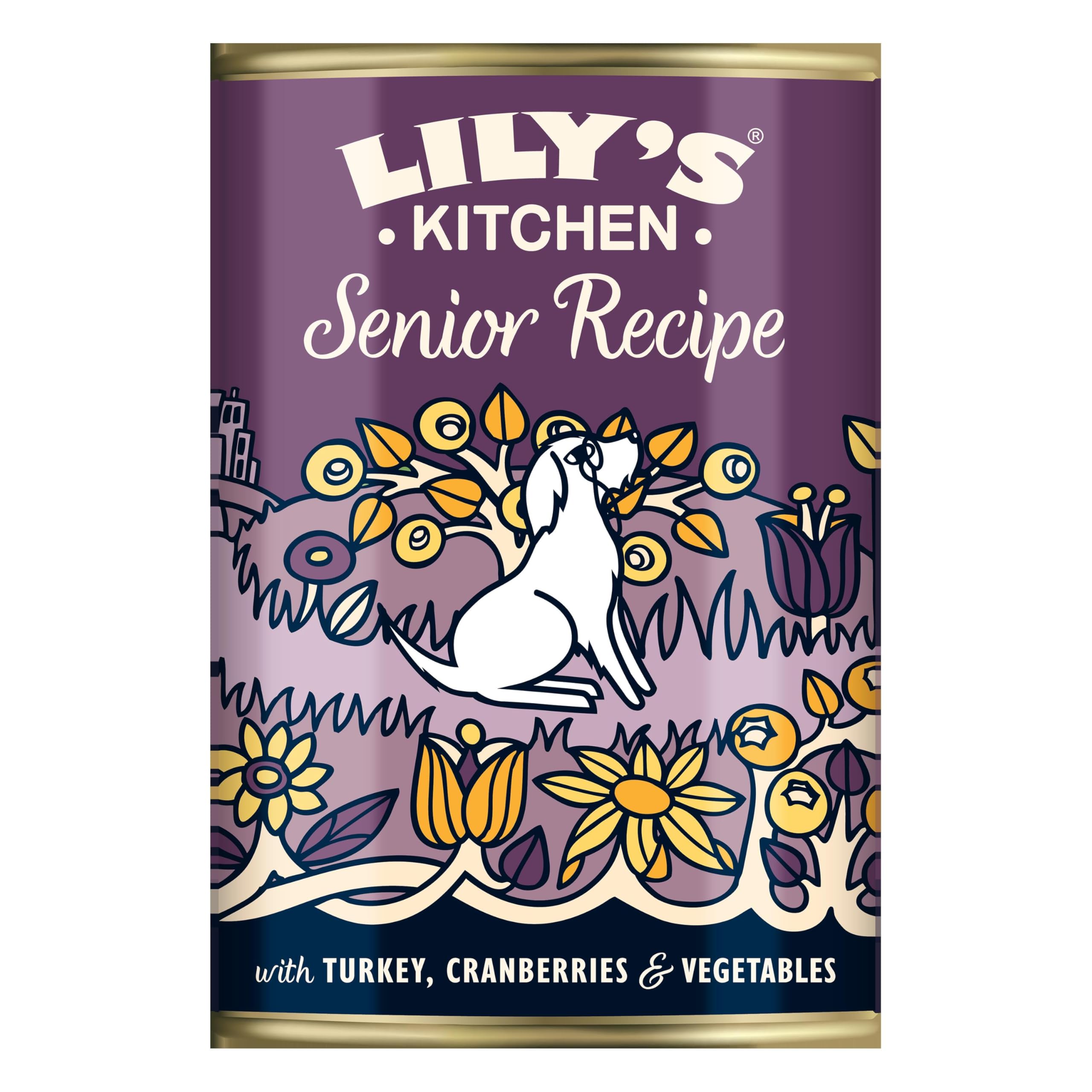 Lily's Kitchen Made with Natural Ingredients Wet Dog Food Tin Senior Recipe with Turkey 6 x 400g — image 1
