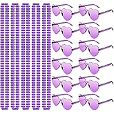 Mepase 24 Pcs Beads Necklaces and Heart Sunglasses 80s Accessories for Adults Valentines Parade Wedding Birthday Party Favor