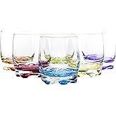 Red Co. Vibrant Splash Water/Beverage Glasses, 9.75 Ounce (6)