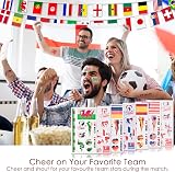 AhfuLife Welsh Flag Tattoos 24 Sheets St. David's Day Party Decor view 7