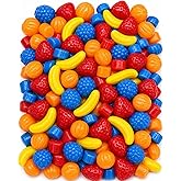 Fruit Shaped Hard Crunchy Candy 1 lb Bag Banana Strawberry Peach Blueberry | Great for Vending Machines, Kids, Pinatas, Buffets, Bowls, Dishes