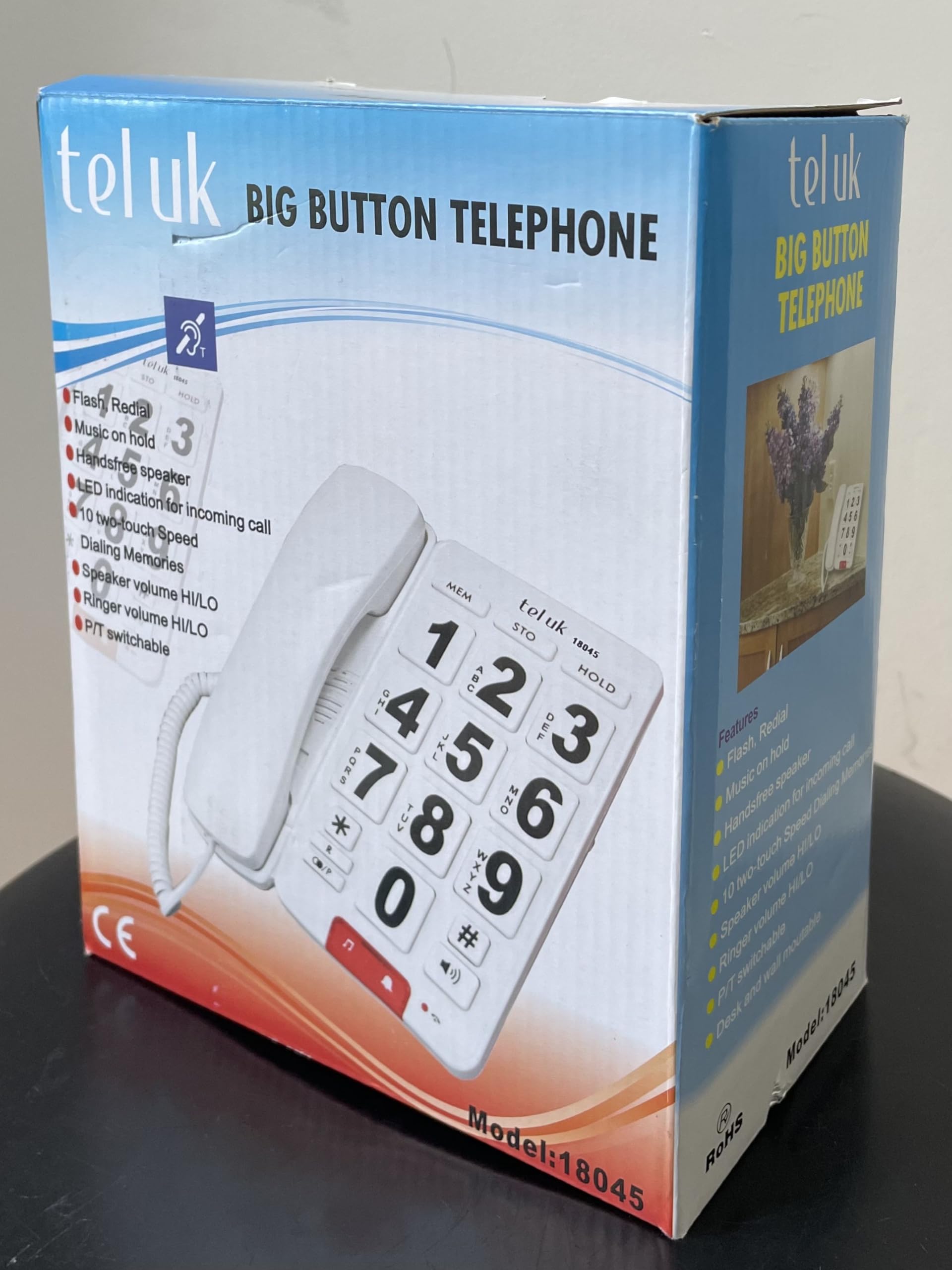 Tel Uk Desk Phone- White H,Aid Compatable 18045