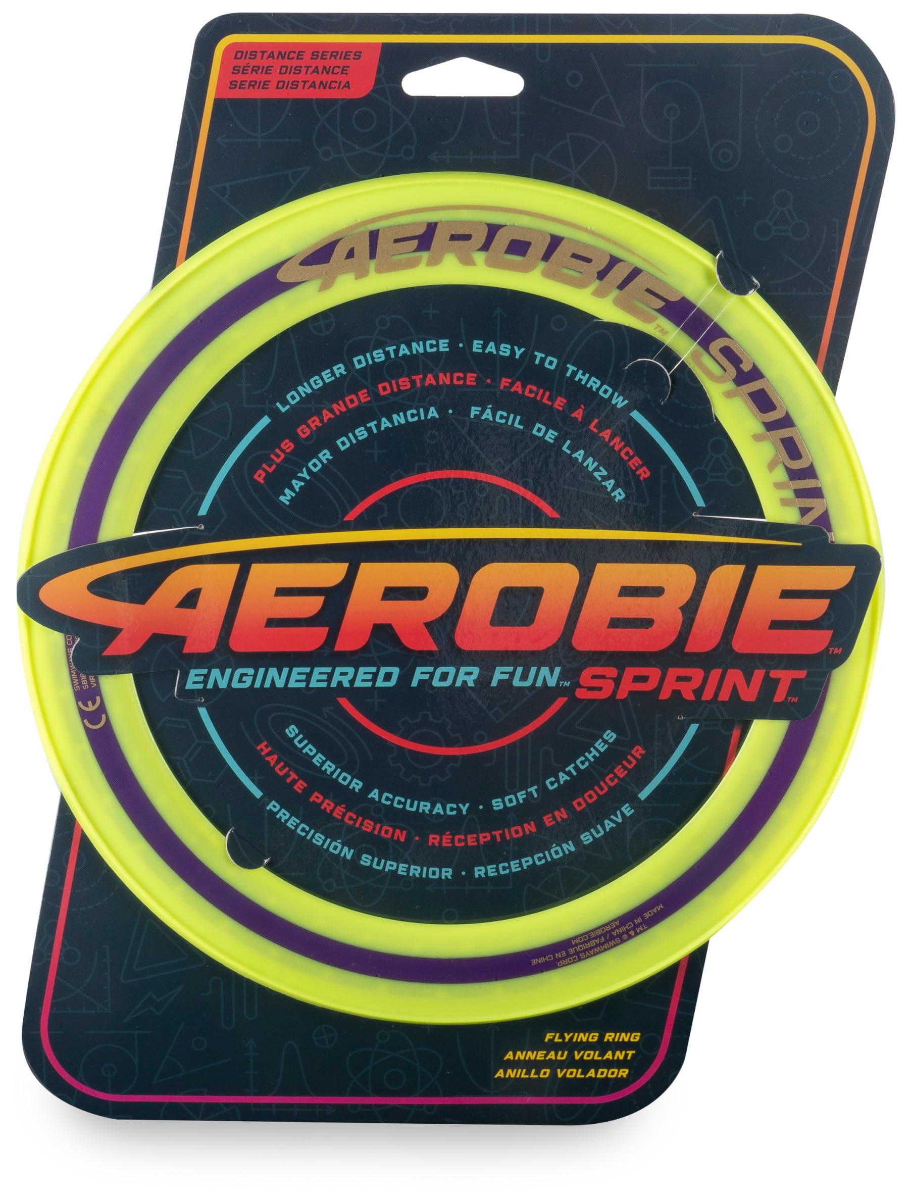 Aerobie Sprint Flying Ring 10" Diameter Green