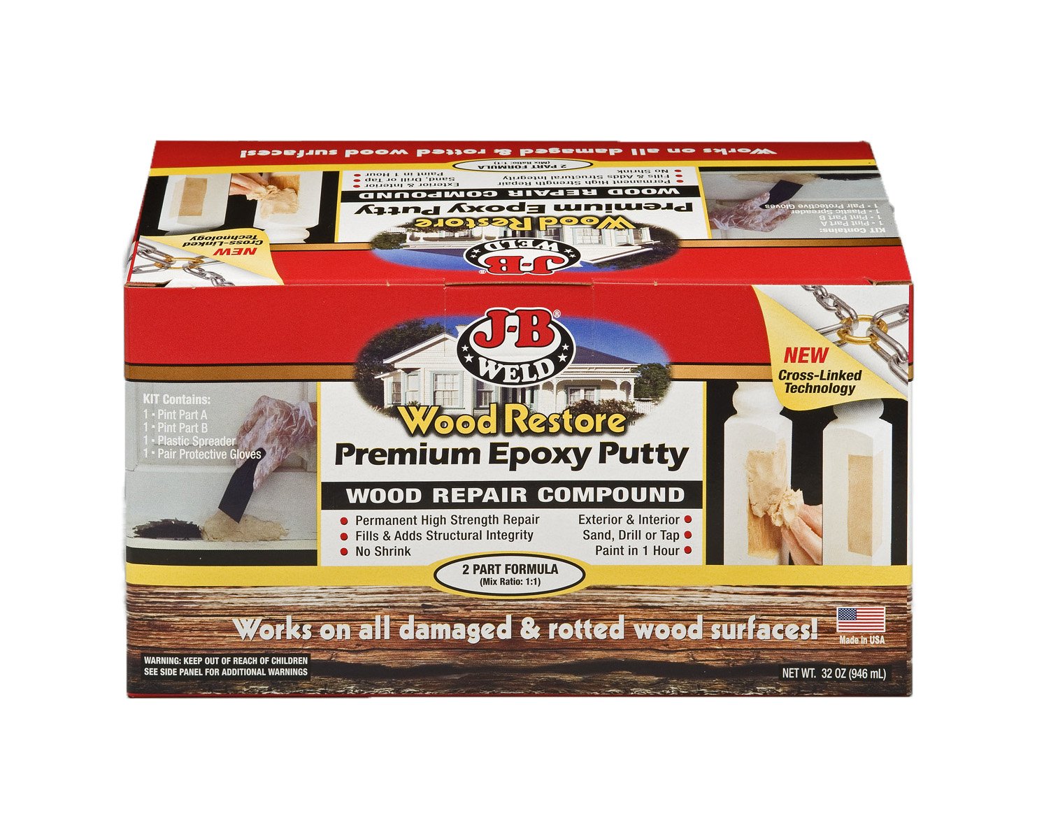 Galleon JB Weld 40006 Wood Restore Premium Epoxy Putty Kit 32 Oz.