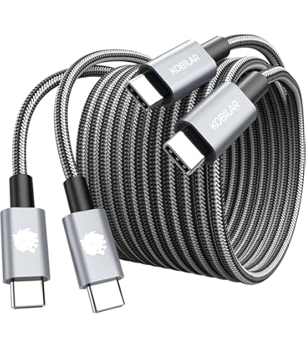 MINSLIS USB C To USB C Cable [6.6ft], DC03 LED Display 140W/5A PD Fast Charging USB C Charger Cable, Nylon Braided Type C Cable For IPhone 16/15 Pro