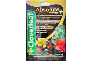GENERIC Absolute Wormer Plus (5g) Fish wormer Powder, Rapidly Reduces Gut Parasite Burden. Aquarium Anti-wormer. Effective Against flukes, Worms, parasites, and Fish lice. Internal and External parasites