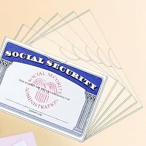 10-Pack Waterproof ID Card Holder Sleeves, Clear Plastic Card Protector, Waterproof Social Security Card Holder, Business Car