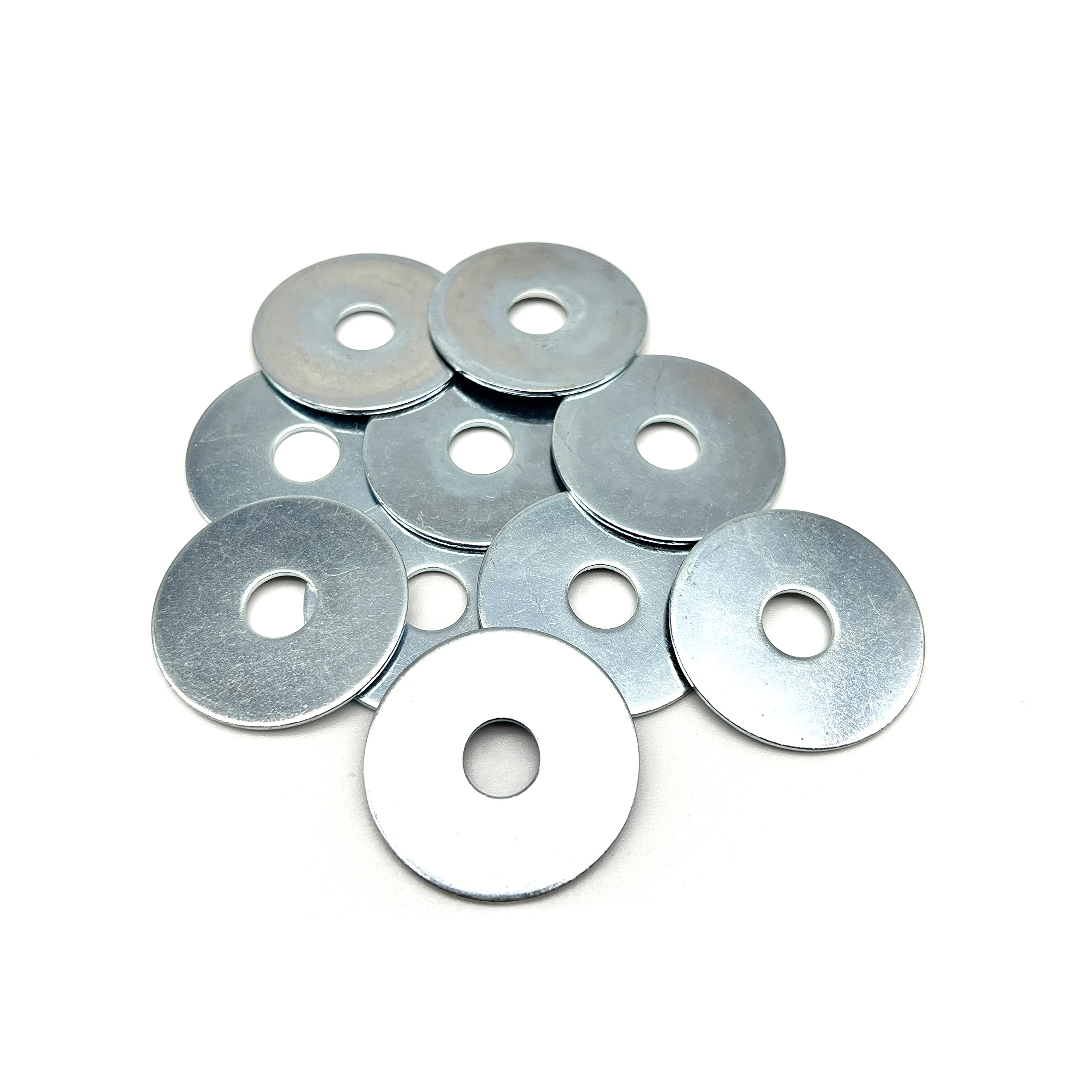 Glengor M10 x 38mm Repair Washers | Steel Zinc Plated | Mudguard Washer, Penny Washer | Pack of 10