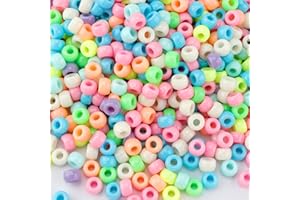 QPIXVB 1100pcs Pony Beads,Beads for Jewelry Making,Friendship Bracelet Beads,Beads for Bracelets,Hair Beads,Beads for Crafts,Pony Beads Bulk,Kandi Beads,Colorful Beads,Necklace Beads,DIY Beads