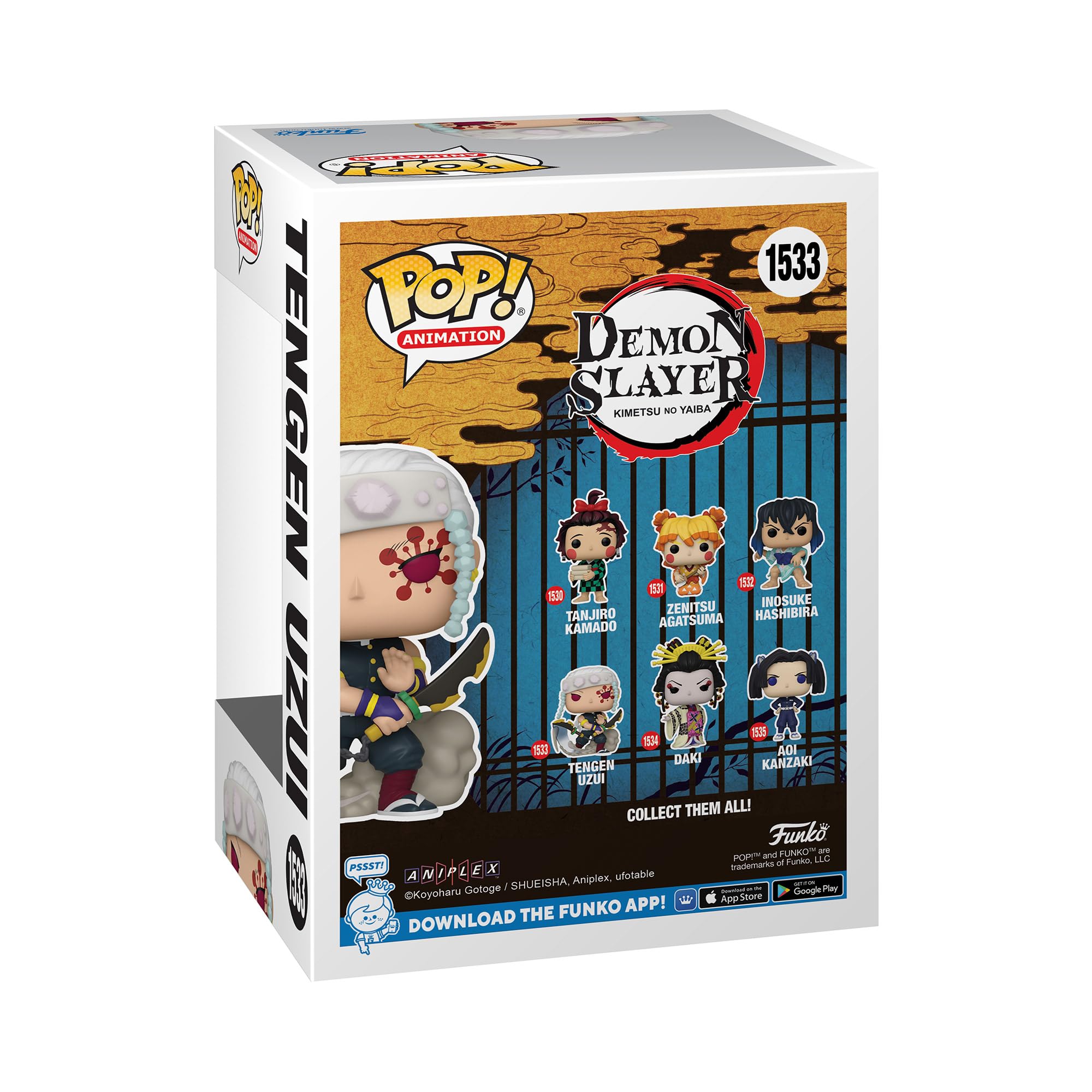 Funko POP! Animation: Demon Slayer - Tengen Uzui - 1/6 Odds for Rare Chase Variant - Metallic - Collectable Vinyl Figure - Gift Idea - Official Merchandise - for Kids & Adults - Anime Fans