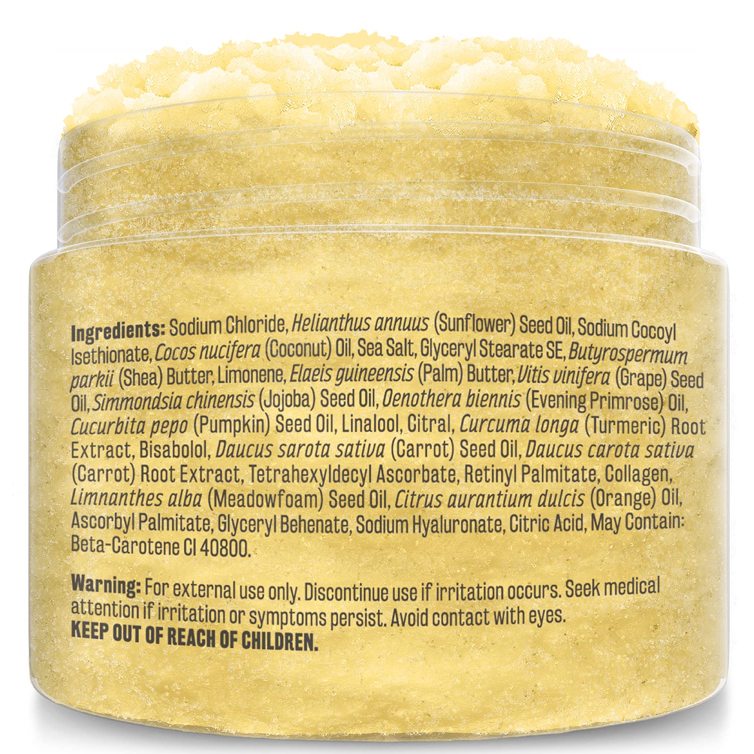 Exfoliating Body Scrub Turmeric Body Scrub and Skin Exfoliator with Collagen and Coconut Oil Gently Exfoliate Face Body Hand and Foot Scrub Moisturizing Body SkinCare products by M3 Naturals - Image 3