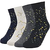 JJMax Womens Cotton Blend Socks Star Raglan Short Crew One Size Fits All