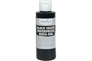 Handy Art Black Velvet Waterproof India Ink 4 ounce