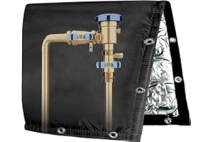 ADAMOSS Backflow Preventer Insulated Cover (5F) 6-Layer Fabric Pipe Insulation for Water Well Pump and Sprinkler Valve Winter Freeze Protection UV Coated (30" W X 26" H)