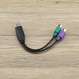Create idea 2PCS PS2 to USB Adapter Keyboard Mouse Converter Cable Y Splitter view 7