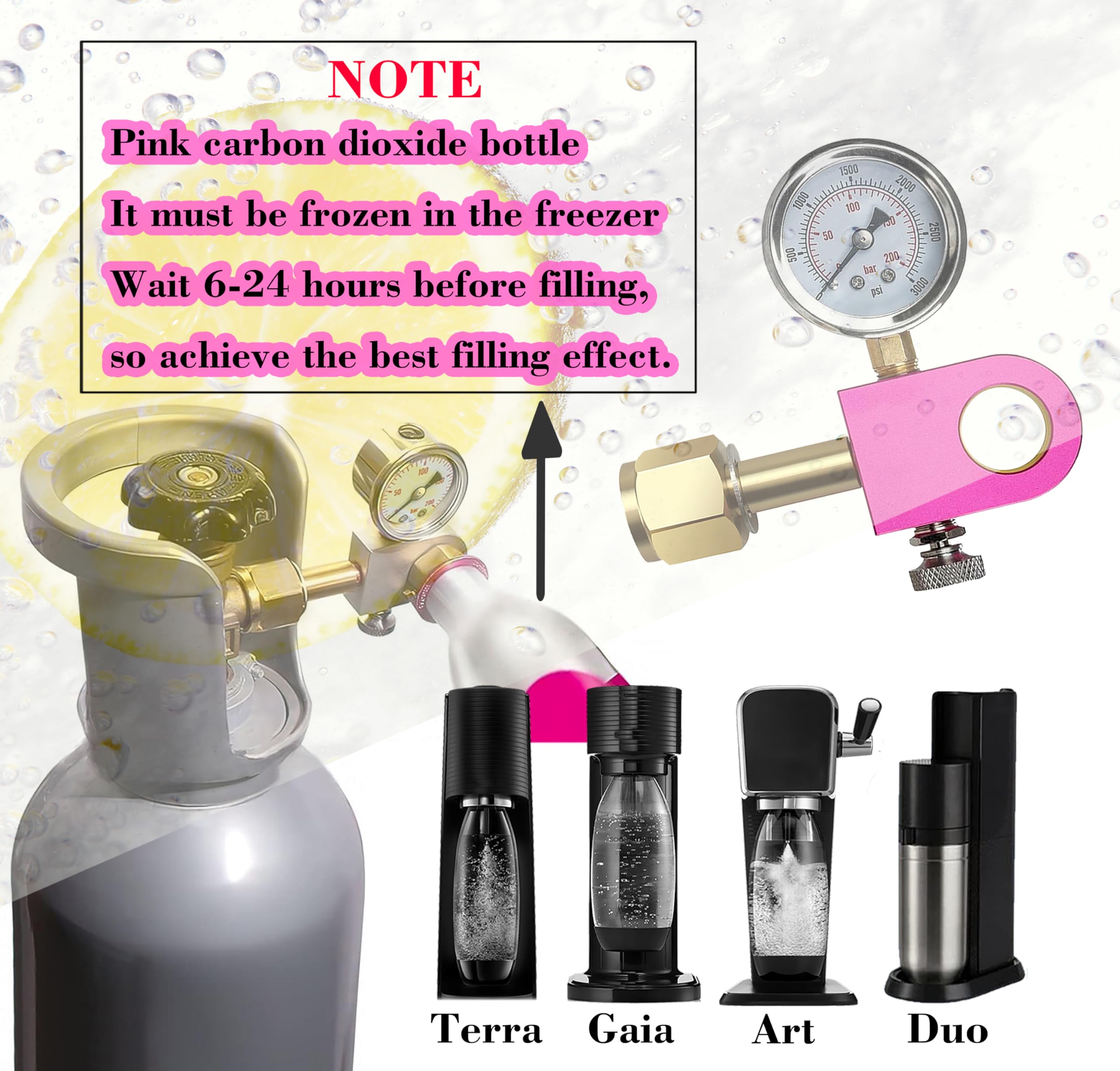 CGA320 New version CO2 refill Adapter,Soda Carbonator Refill Adapter-quick adapter Compatible with DUO Terra Art soda Cylinder