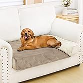 Smiry Waterproof Dog Bed Cover Blanket 30x53, Soft Reversible Pet Blanket, Washable Leakproof Cats Dogs Couch Cover for Sofa, Couch, Furniture, Taupe/Beige